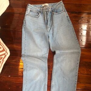 Abercrombie Curve Love Cuffed 90s High Rise Relaxed Jeans